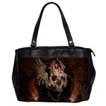 Awesome Creepy Skull With Rat And Wings Office Handbags Front