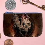 Awesome Creepy Skull With Rat And Wings Large Coin Purse Front