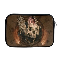 Awesome Creepy Skull With Rat And Wings Apple Macbook Pro 17  Zipper Case by FantasyWorld7