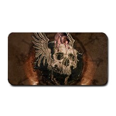 Awesome Creepy Skull With Rat And Wings Medium Bar Mats by FantasyWorld7