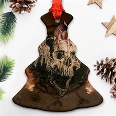 Awesome Creepy Skull With Rat And Wings Ornament (christmas Tree)  by FantasyWorld7