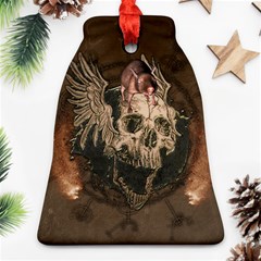 Awesome Creepy Skull With Rat And Wings Ornament (bell) by FantasyWorld7