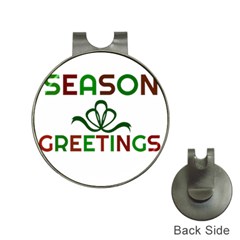 Season Greetings Hat Clips With Golf Markers by Colorfulart23