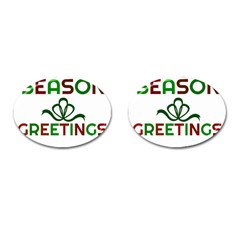 Season Greetings Cufflinks (oval) by Colorfulart23