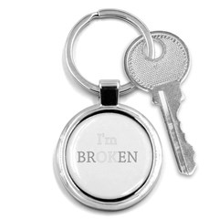 I Am Ok - Broken Key Chains (round)  by Valentinaart