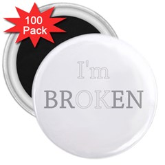 I Am Ok - Broken 3  Magnets (100 Pack) by Valentinaart