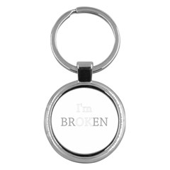 I Am Ok - Broken Key Chains (round)  by Valentinaart