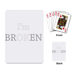 I Am Ok - Broken Playing Card by Valentinaart