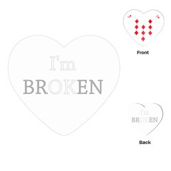 I Am Ok - Broken Playing Cards (heart)  by Valentinaart