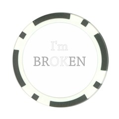 I Am Ok - Broken Poker Chip Card Guard (10 Pack) by Valentinaart