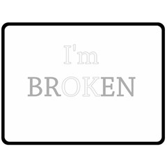 I Am Ok - Broken Fleece Blanket (large)  by Valentinaart