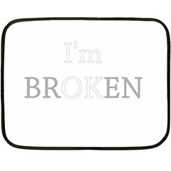 I Am Ok - Broken Double Sided Fleece Blanket (mini)  by Valentinaart