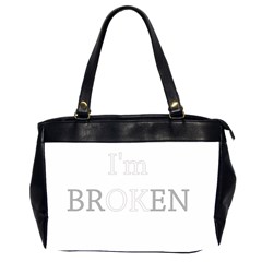 I Am Ok - Broken Office Handbags (2 Sides)  by Valentinaart