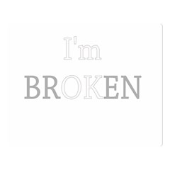 I Am Ok - Broken Double Sided Flano Blanket (large)  by Valentinaart