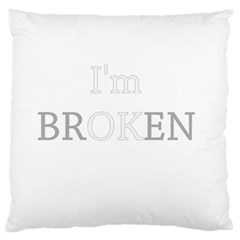 I Am Ok - Broken Standard Flano Cushion Case (one Side) by Valentinaart