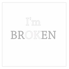 I Am Ok - Broken Large Satin Scarf (square) by Valentinaart