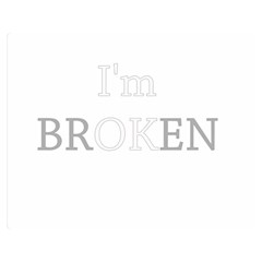 I Am Ok - Broken Double Sided Flano Blanket (medium)  by Valentinaart