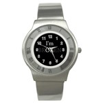 I am OK - Broken Stainless Steel Watch Front