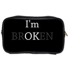 I Am Ok - Broken Toiletries Bags 2-side by Valentinaart