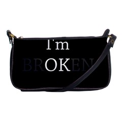 I Am Ok - Broken Shoulder Clutch Bags by Valentinaart