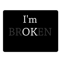 I Am Ok - Broken Fleece Blanket (small) by Valentinaart