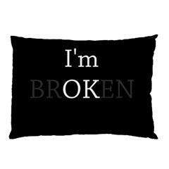 I Am Ok - Broken Pillow Case (two Sides) by Valentinaart