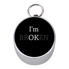 I Am Ok - Broken Mini Silver Compasses by Valentinaart