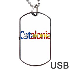 Catalonia Dog Tag USB Flash (Two Sides)