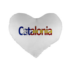 Catalonia Standard 16  Premium Heart Shape Cushions by Valentinaart