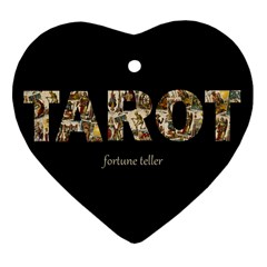 Tarot Fortune Teller Heart Ornament (Two Sides)