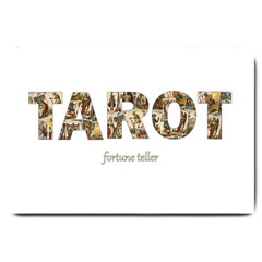 Tarot Fortune Teller Large Doormat  by Valentinaart