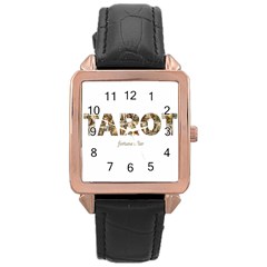 Tarot Fortune Teller Rose Gold Leather Watch  by Valentinaart