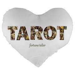 Tarot Fortune Teller Large 19  Premium Flano Heart Shape Cushions by Valentinaart