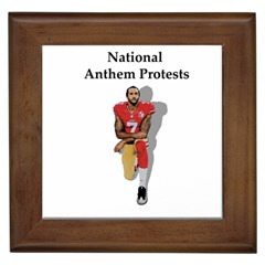 National Anthem Protest Framed Tiles by Valentinaart