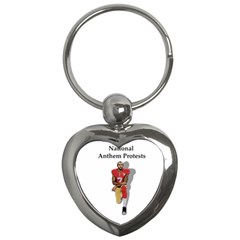 National Anthem Protest Key Chains (heart)  by Valentinaart