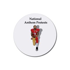 National Anthem Protest Rubber Coaster (round)  by Valentinaart