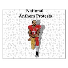 National Anthem Protest Rectangular Jigsaw Puzzl by Valentinaart