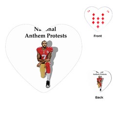 National Anthem Protest Playing Cards (heart)  by Valentinaart