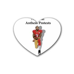 National Anthem Protest Heart Coaster (4 Pack)  by Valentinaart