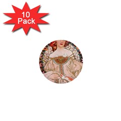 Alfons Mucha   F  Champenois Imprimeur ¨|diteur 1  Mini Buttons (10 Pack)  by NouveauDesign