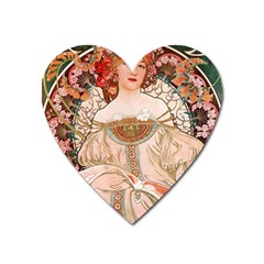 Alfons Mucha   F  Champenois Imprimeur ¨|diteur Heart Magnet by NouveauDesign