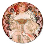 Alfons Mucha   F  Champenois Imprimeur ¨|diteur Magnet 5  (Round) Front