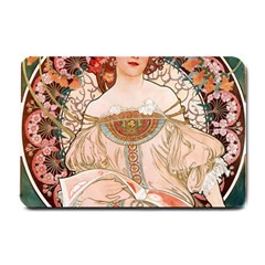 Alfons Mucha   F  Champenois Imprimeur ¨|diteur Small Doormat  by NouveauDesign