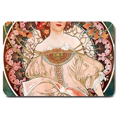 Alfons Mucha   F  Champenois Imprimeur ¨|diteur Large Doormat  by NouveauDesign