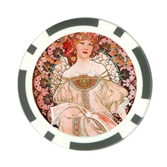 Alfons Mucha   F  Champenois Imprimeur ¨|diteur Poker Chip Card Guard by NouveauDesign