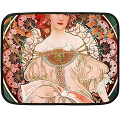 Alfons Mucha   F  Champenois Imprimeur ¨|diteur Double Sided Fleece Blanket (mini)  by NouveauDesign