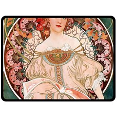 Alfons Mucha   F  Champenois Imprimeur ¨|diteur Fleece Blanket (large)  by NouveauDesign