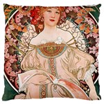 Alfons Mucha   F  Champenois Imprimeur ¨|diteur Large Cushion Case (One Side) Front