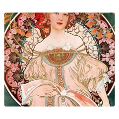 Alfons Mucha   F  Champenois Imprimeur ¨|diteur Double Sided Flano Blanket (small)  by NouveauDesign