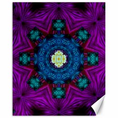 Sunshine Mandala And Fantasy Snow Floral Canvas 16  X 20   by pepitasart